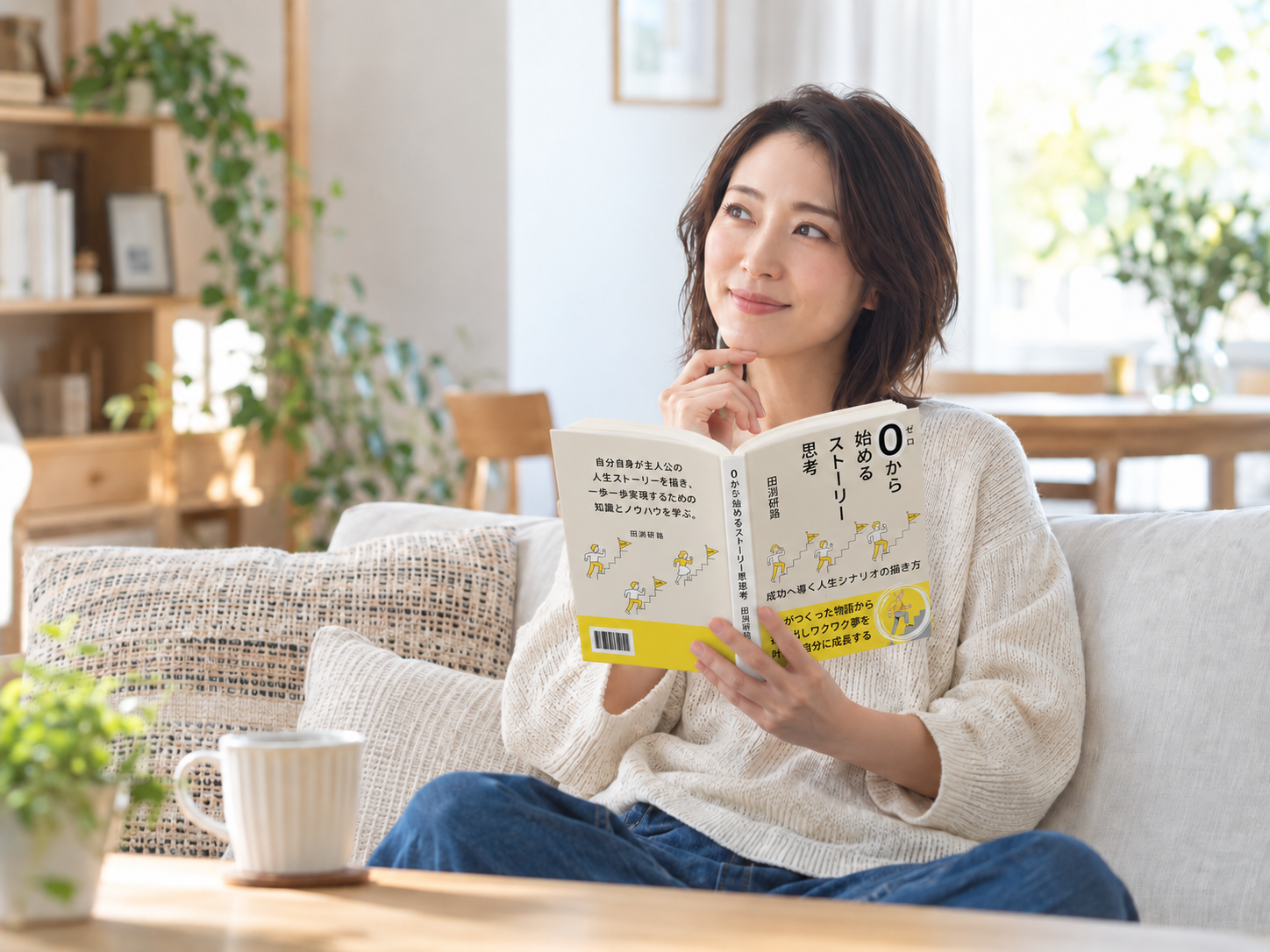 読書から気づきを得た女性のイメージ